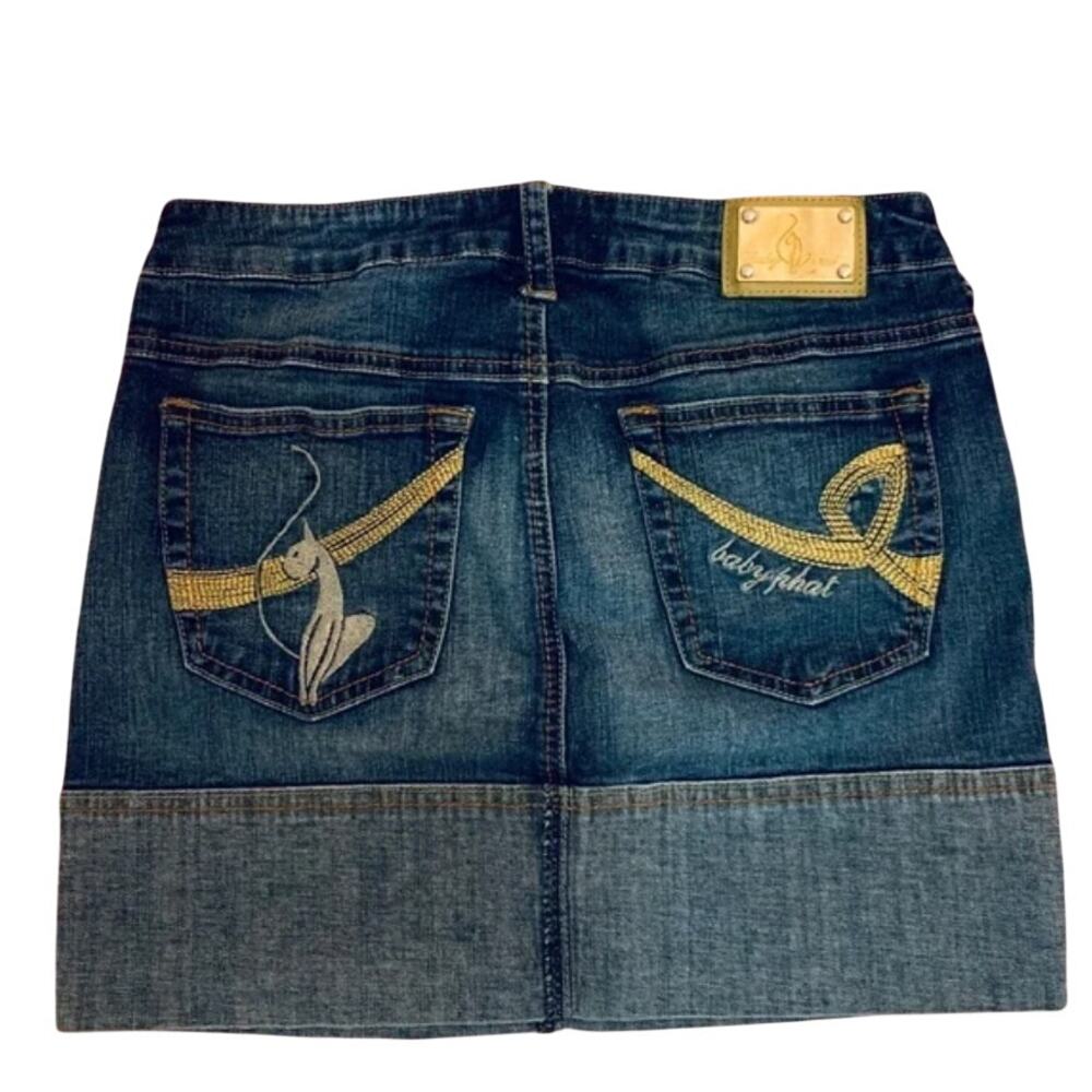 Vintage Y2K 2000's Baby Phat Denim Mini Skirt 26/S